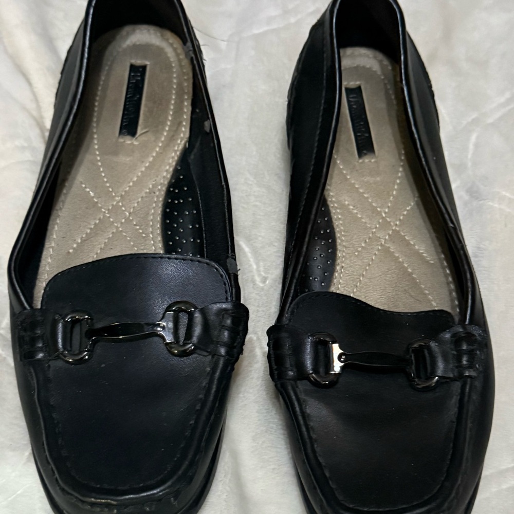 Thomas McAn Women’s Black Leather Bit Loafers Sz 9M ASO Diane Keaton